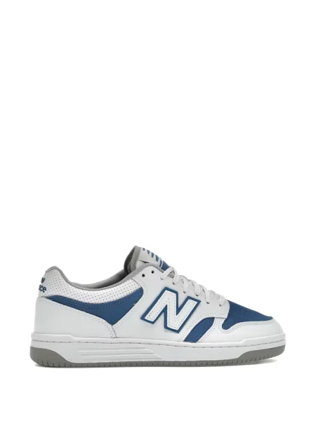 Sneakerși New Balance cu șireturi din dantelă alb