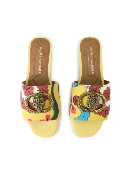 Kurt Geiger London klapki Chelsea Flat Sandal żółte