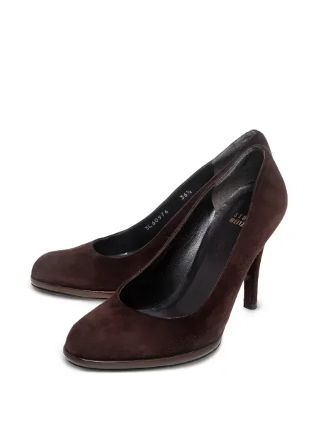 Pantofi cu toc Stuart Weitzman din piele de căprioară maro