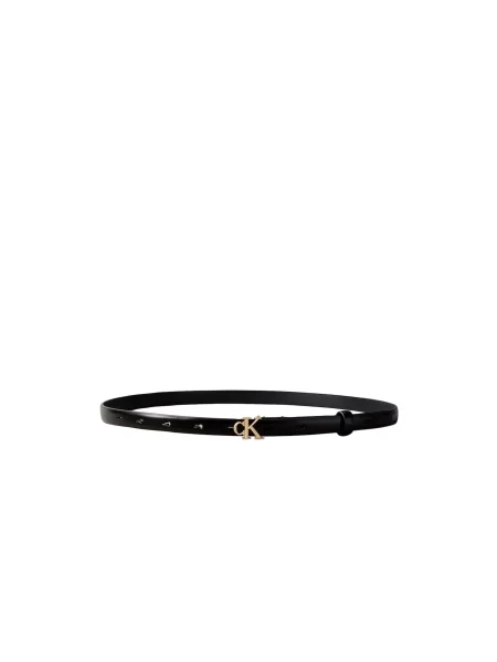 Calvin Klein Opasok Round Ck Buckle Smooth čierna