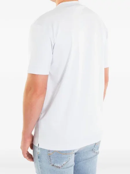Scurt tricou Valenza cu decolteu rotund alb