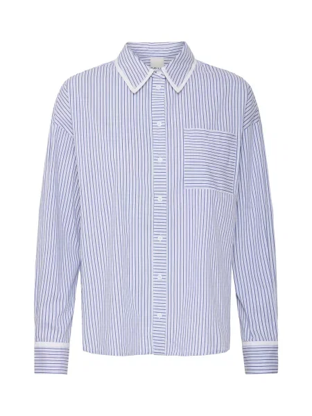 ICHI Bluză JENNA albastru deschis / alb murdar