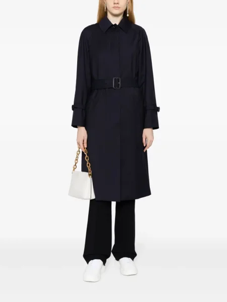 Вълнен препасан тренчкот Paul Smith синьо