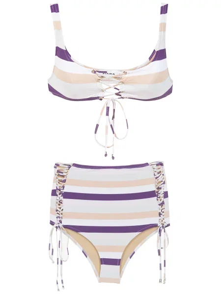 Bikini Amir Slama w paski różowy