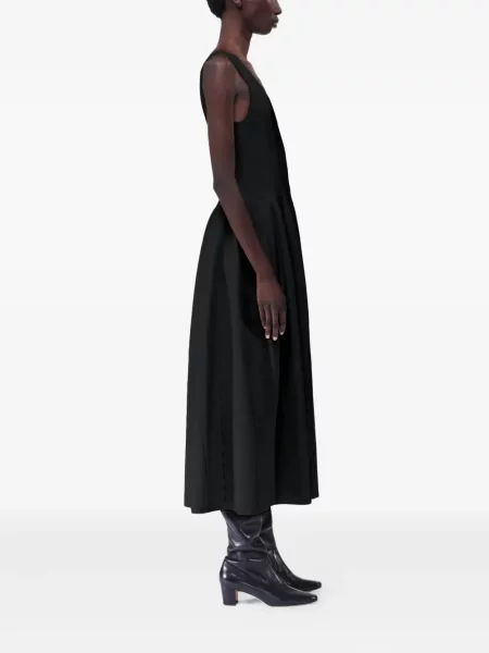 Rochie midi Adam Lippes de mătase negru