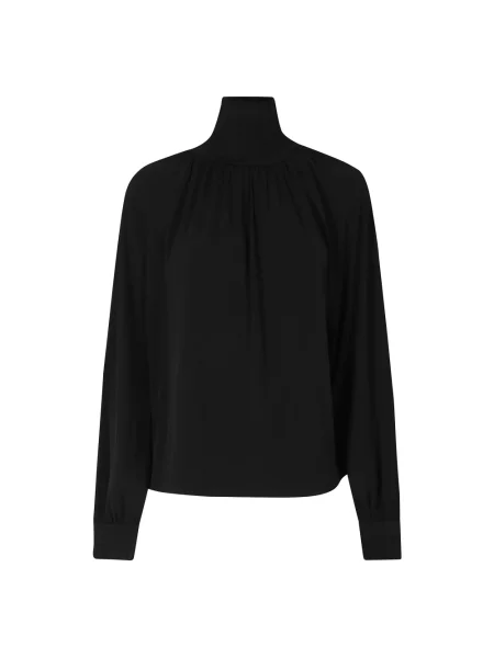 Sweter z golfem Vince z długim rękawem ze sznurkiem czarny