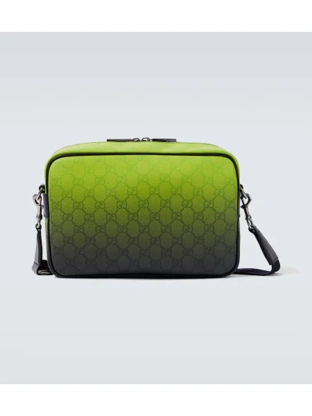 Platno torba crossbody Gucci zelena