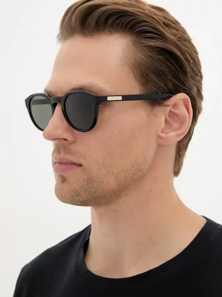 Gucci okrúhle slnečné okuliare pánske čierna
