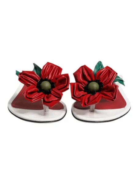 Sandały Dolce And Gabbana w kwiatki białe