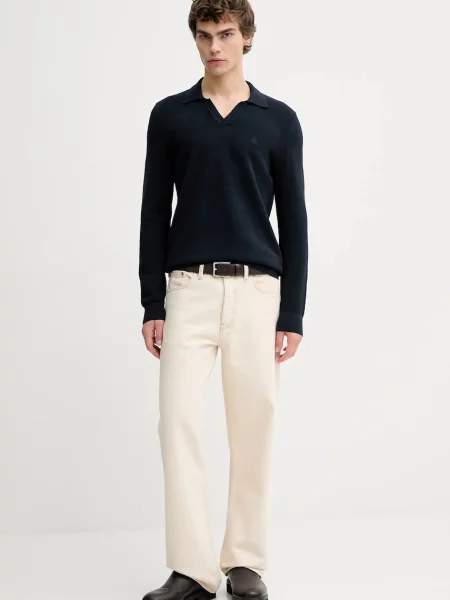 Marc O'Polo longsleeve gładki granatowy
