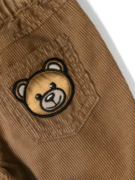 Spodnie dziecięce Moschino brązowe
