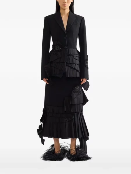 Sacou Erdem cu broderie negru