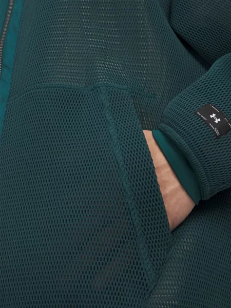 Спортивная кофта Under Armour с сеткой зеленая