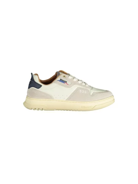 Lniane trampki Blauer casual białe