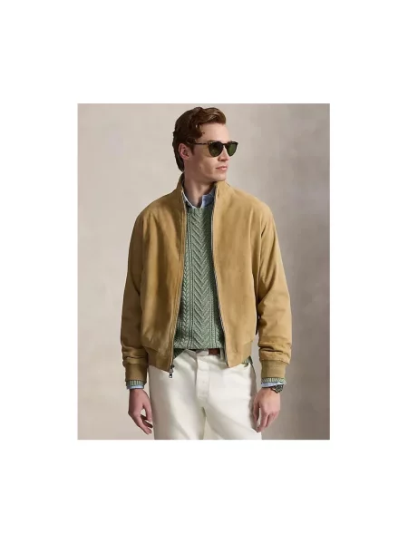 Kurtka przejściowa Polo Ralph Lauren zamszowa beżowa