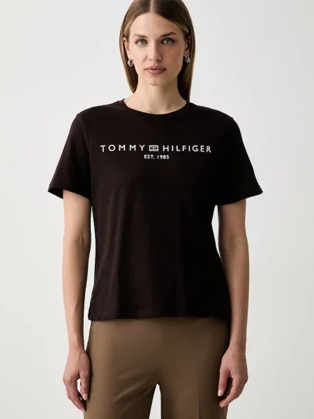 Tommy Hilfiger tričko hnědé