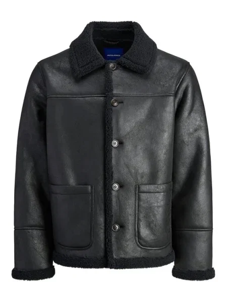 Jack&Jones Műbőr dzseki Cambridge fekete