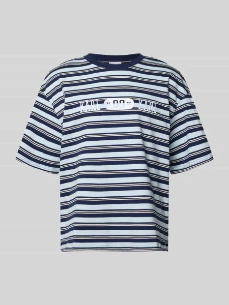 T-shirt w kroju regular fit z haftowanym logo Karl Kani niebieska