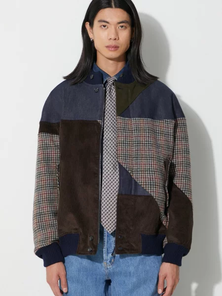 Baracuta geacă din amestec de lână Cotton PU Derby de tranziție