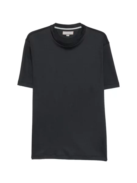 Tricou Canali cu decolteu rotund albastru
