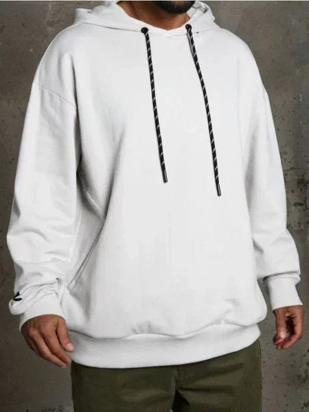 Sinsay Bluza hoodie z kremowy