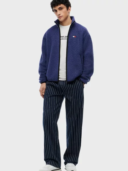 Светр Tommy Jeans тедді фіолетовий