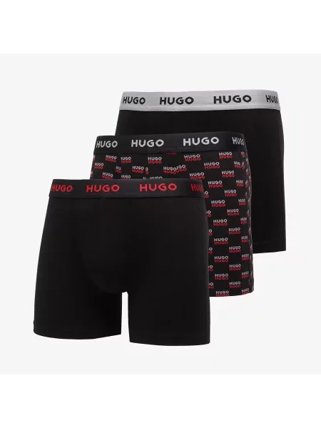 Bokserki Hugo Boss Boxer Briefs Design Black XXL czarne