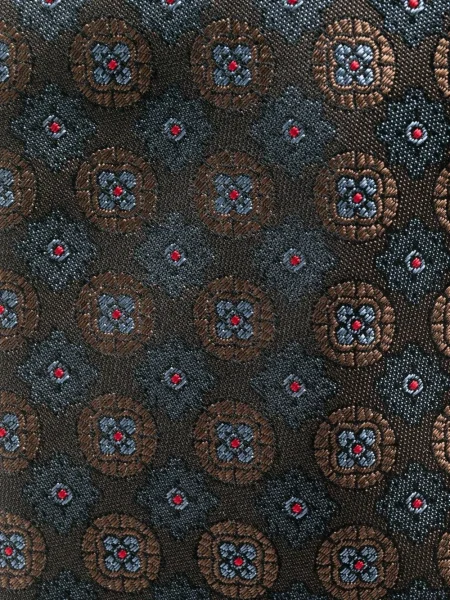 Hedvábná květinová kravata Versace Pre-owned s potiskem modrá