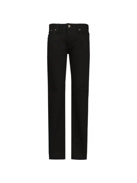 Blugi drepți Emporio Armani cu 5 buzunare negru