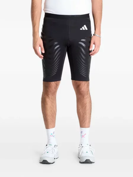 Lung hanorac Adidas cu dungi cu imagine negru