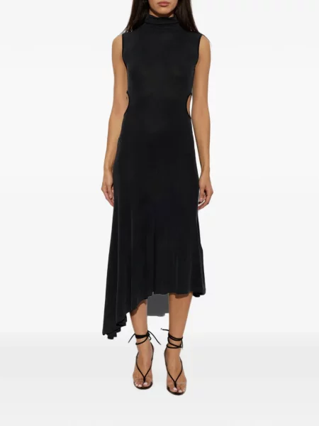Rochie midi Off-white asimetrică alb
