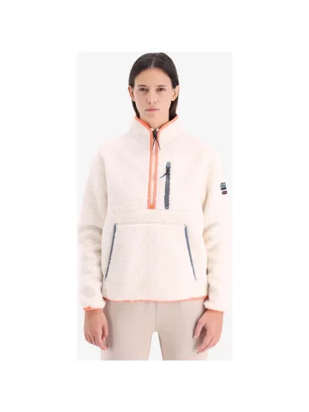 Polar Superdry Outdoor Half Zip Kremowy XS biały