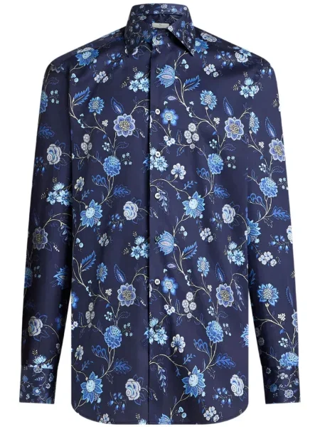 Cămașă Etro cu model floral cu imagine albastru