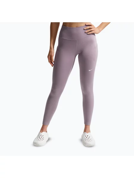 Легінси для тренувань Nike One High-Waisted light violet ore/white білі