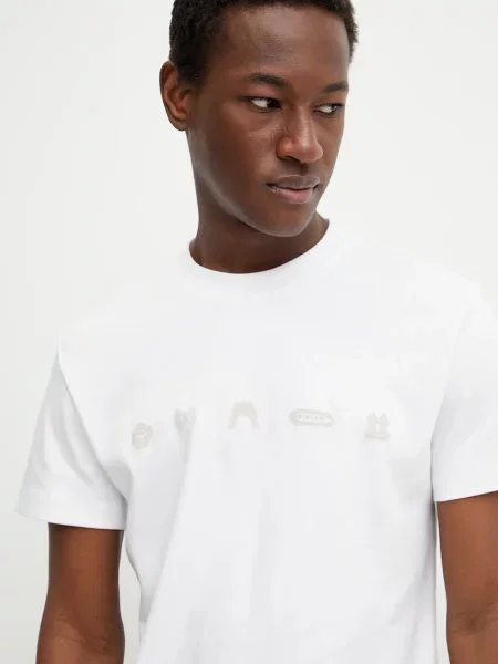 Тениска G-Star Raw с принт бяло