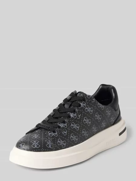 Sneakersy z podeszwą na platformie model ELBA' Guess czarne