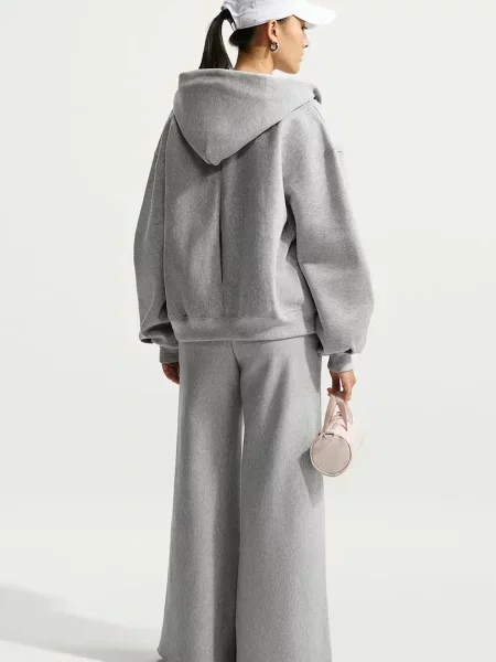 Nike Sportswear кофта на застібці з капюшоном з бавовною Studio Fleece