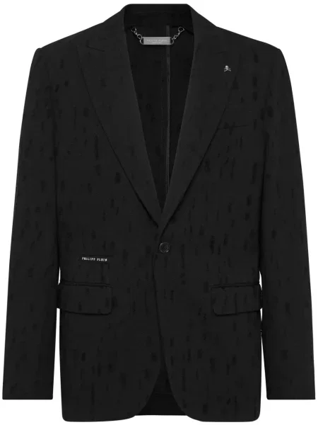Sacou Philipp Plein zdrențuiți negru