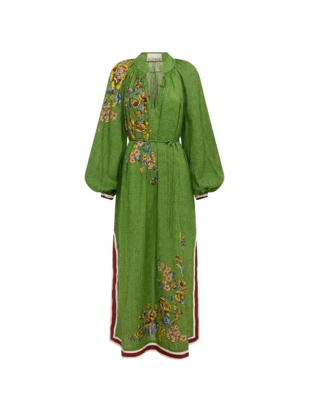 Rochie midi Alemais cu model floral cu imagine verde