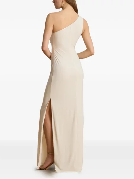 Rochie maxi Lauren Ralph Lauren cu un umăr gol alb