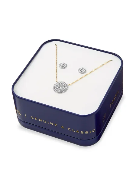 Колие и обици Fossil златисто