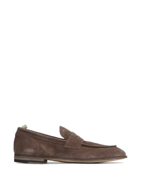Pantofi loafer Officine Creative cu bretele maro