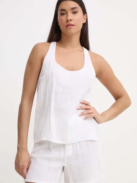 Calvin Klein Underwear Комплект платнени шорти и топ бял