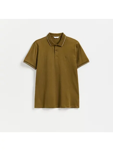 Reserved polo tričko slim světle zelená