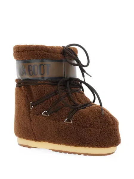 Botine Moon Boot din piele de oaie maro