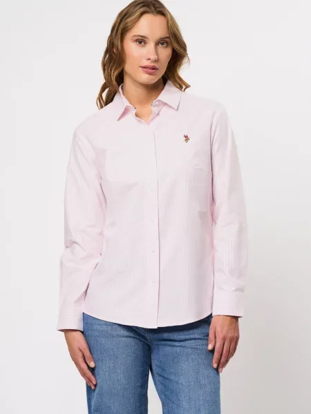 U.S. POLO ASSN. Blúz UWGina rózsaszín fehér