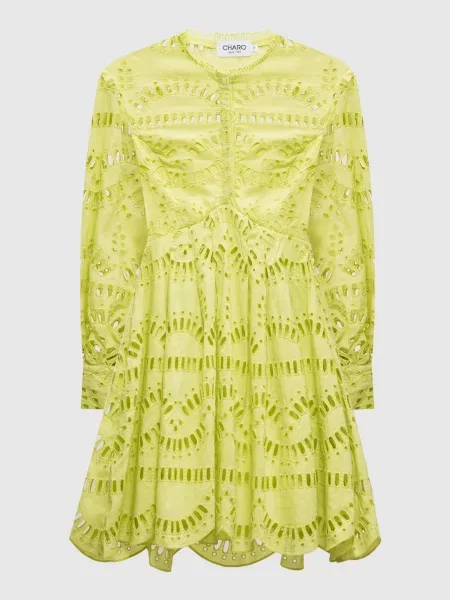 Сукня-сорочка Franca з вишивкою бродері Charo Ruiz зелена