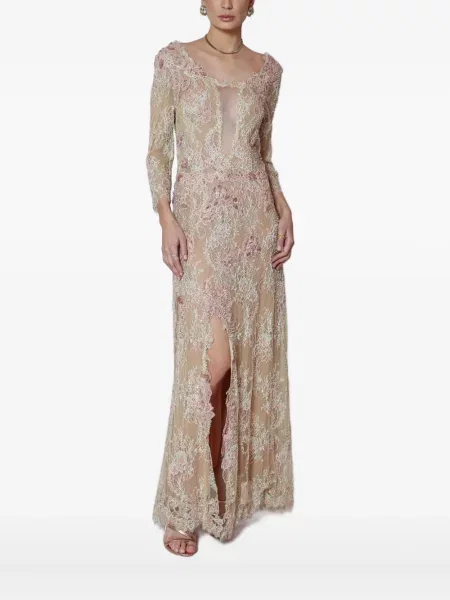 Rochie maxi Lethicia Bronstein din dantelă de costum