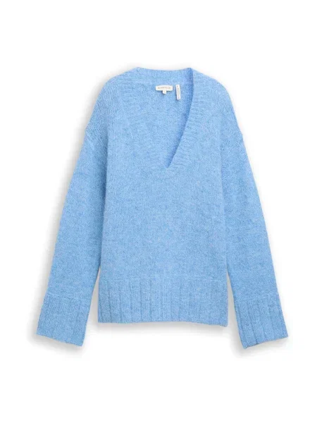 TOM TAILOR Pulover deschis albastru