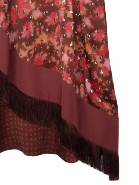 Rochie midi 3.1 Phillip Lim asimetrică maro